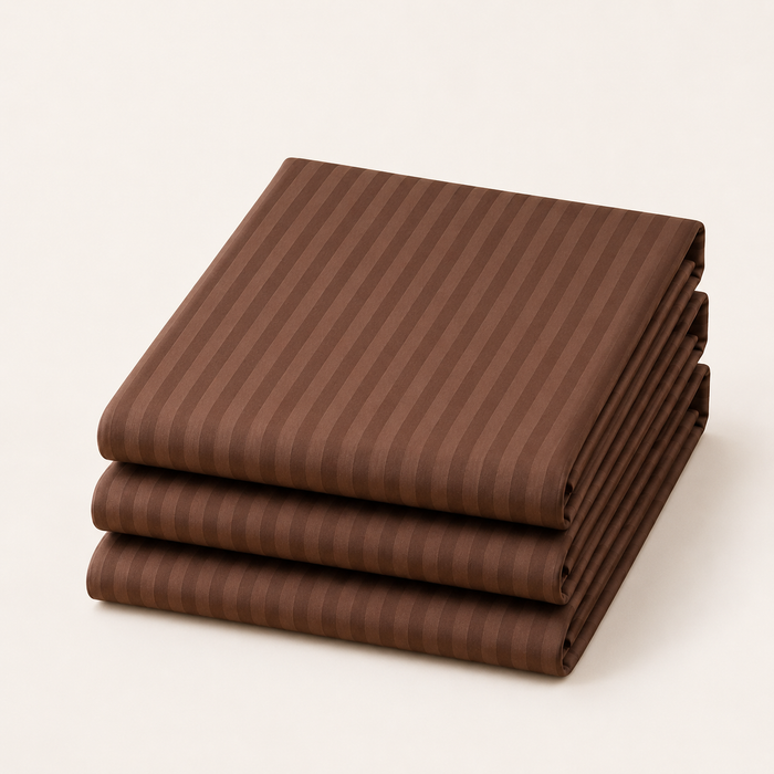 COLCHA HOME Espresso Timeless Stripes bedsheet