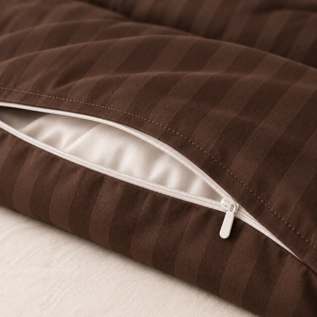 COLCHA HOME Espresso Timeless Stripes duvet cover