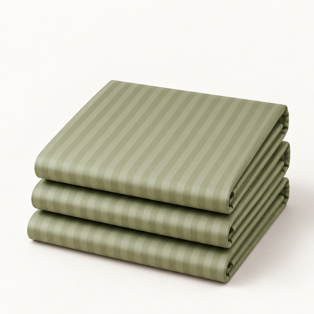 COLCHA HOME Mint Mist Timeless Stripes bedsheet