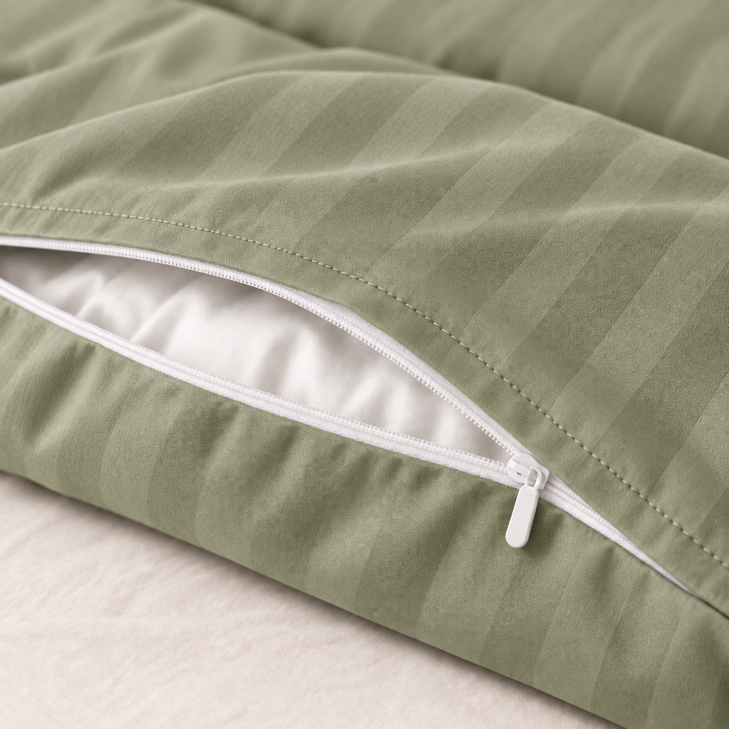 COLCHA HOME Mint Mist Timeless Stripes duvet cover