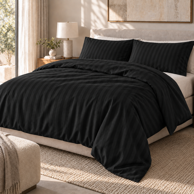 COLCHA HOME Noir Timeless Stripes duvet cover