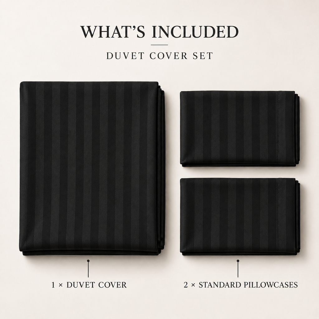 COLCHA HOME Noir Timeless Stripes duvet cover