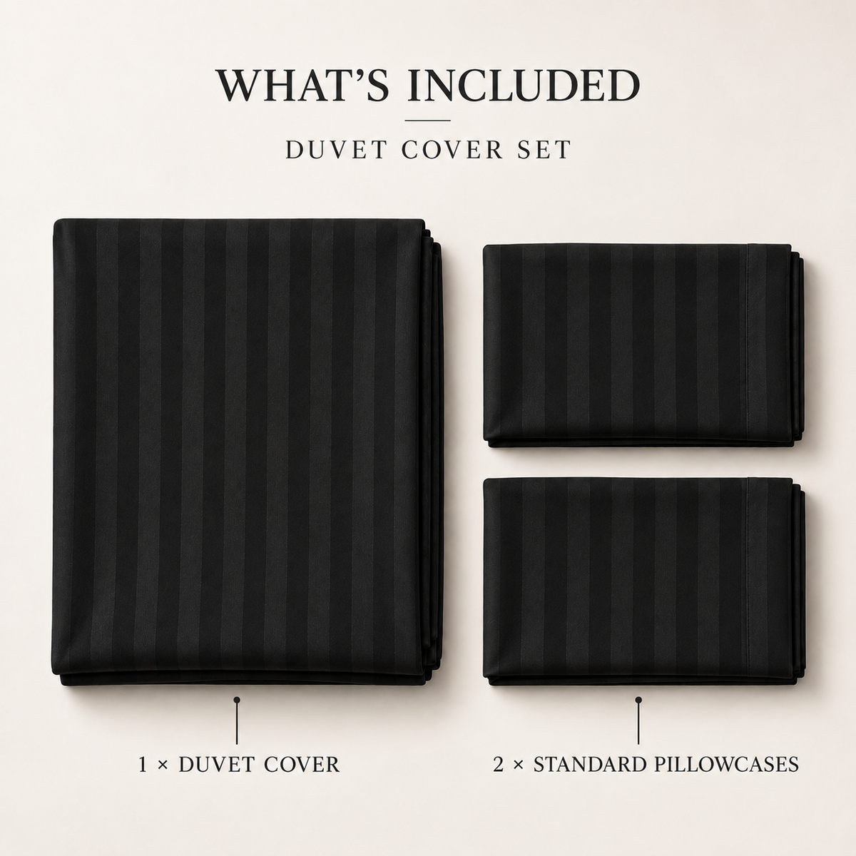COLCHA HOME Noir Timeless Stripes duvet cover