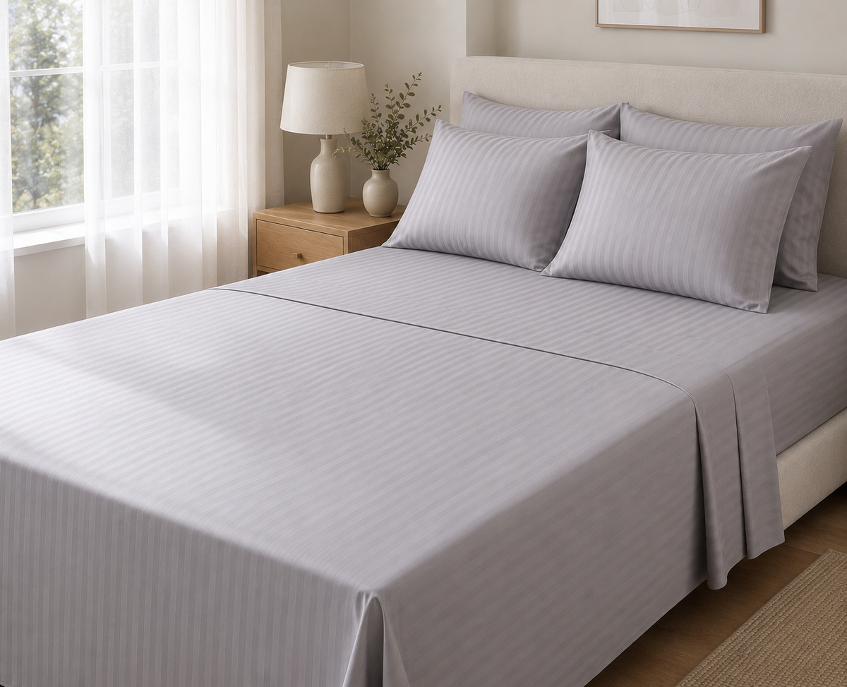 COLCHA HOME Pearl Timeless Stripes bedsheet