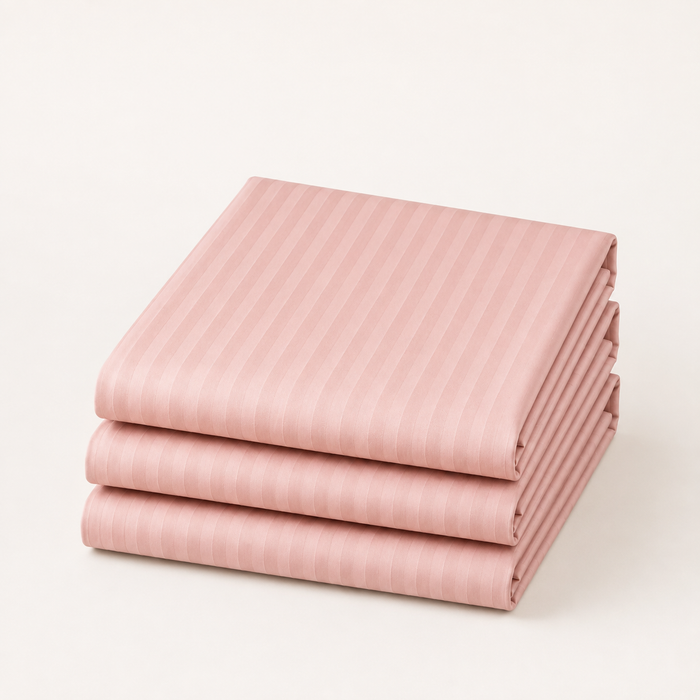 COLCHA HOME Rosé Blush Timeless Stripes bedsheet