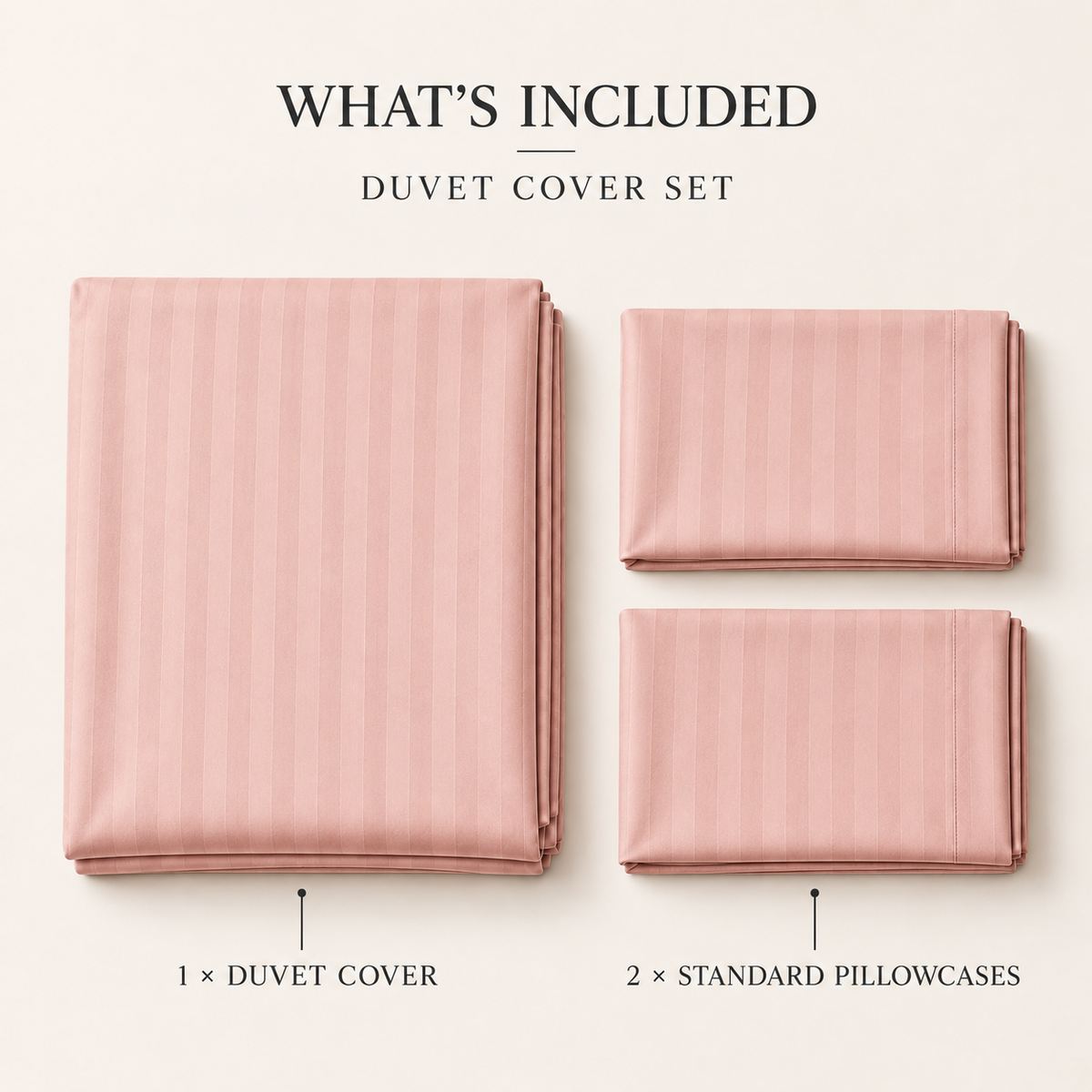 COLCHA HOME Rosé Blush Timeless Stripes duvet cover