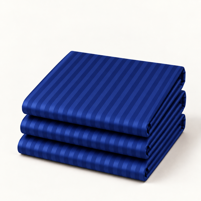 COLCHA HOME Royal Azure Timeless Stripes bedsheet