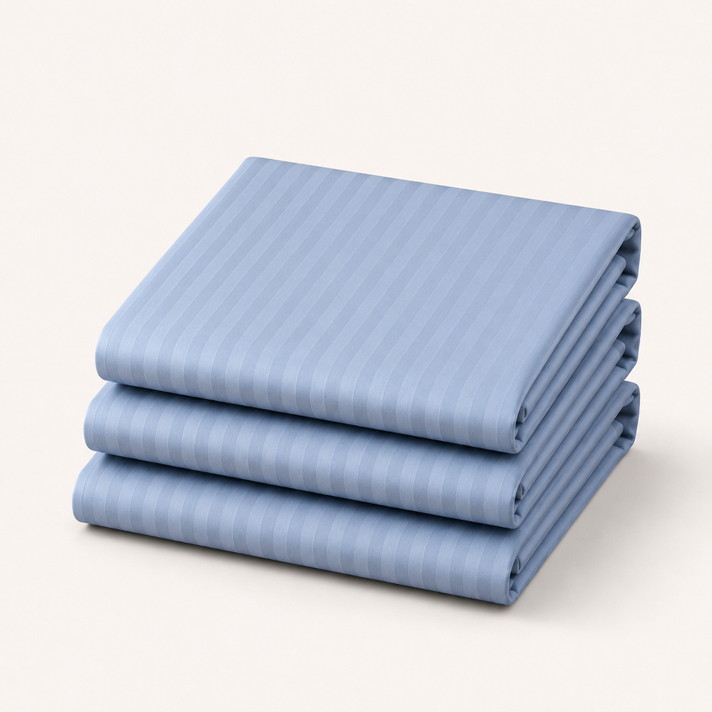 COLCHA HOME Sky Mist Timeless Stripes bedsheet