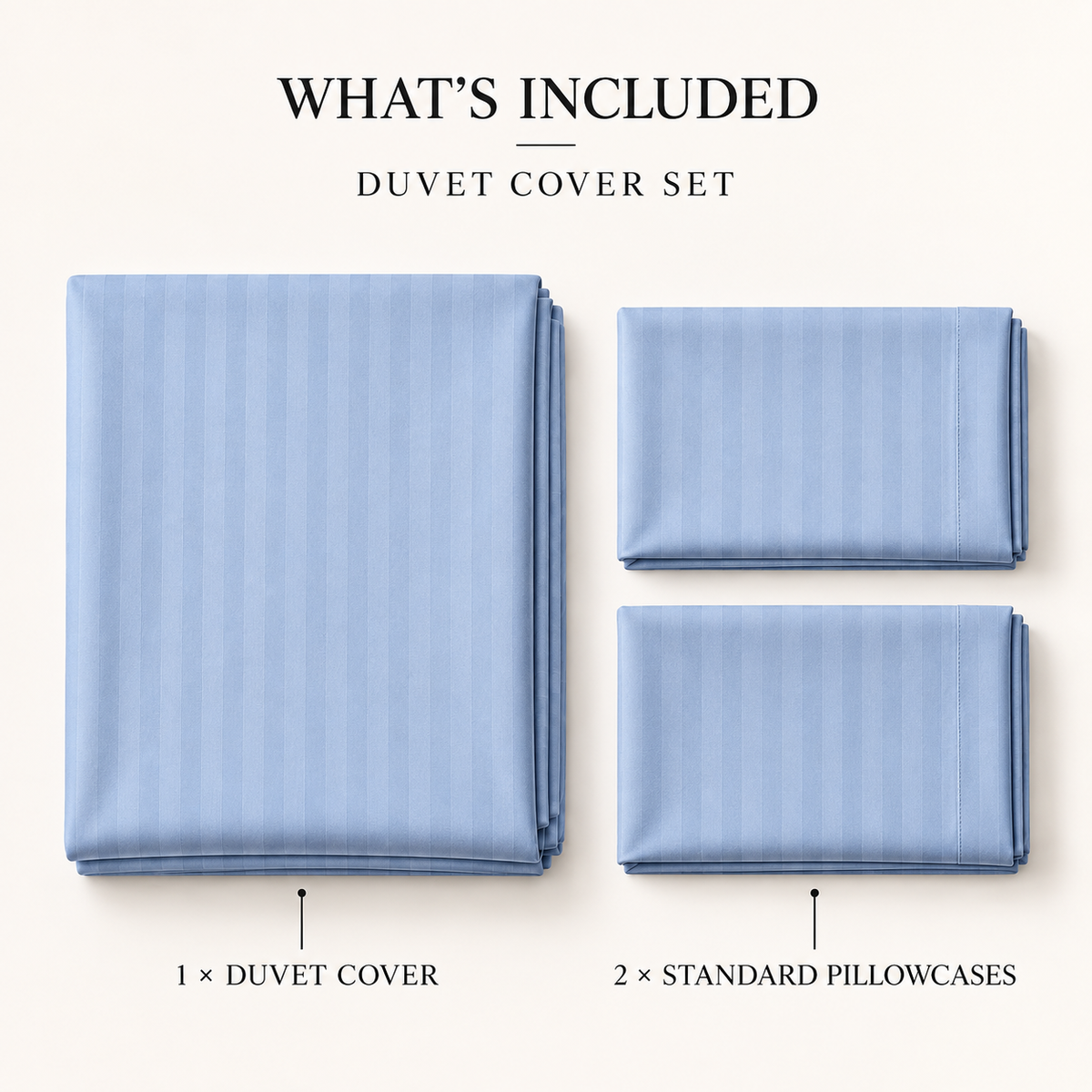 COLCHA HOME Sky Mist Timeless Stripes duvet cover