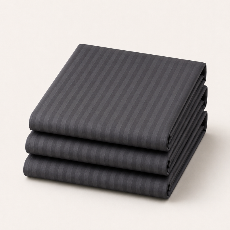 COLCHA HOME Slate Timeless Stripes bedsheet