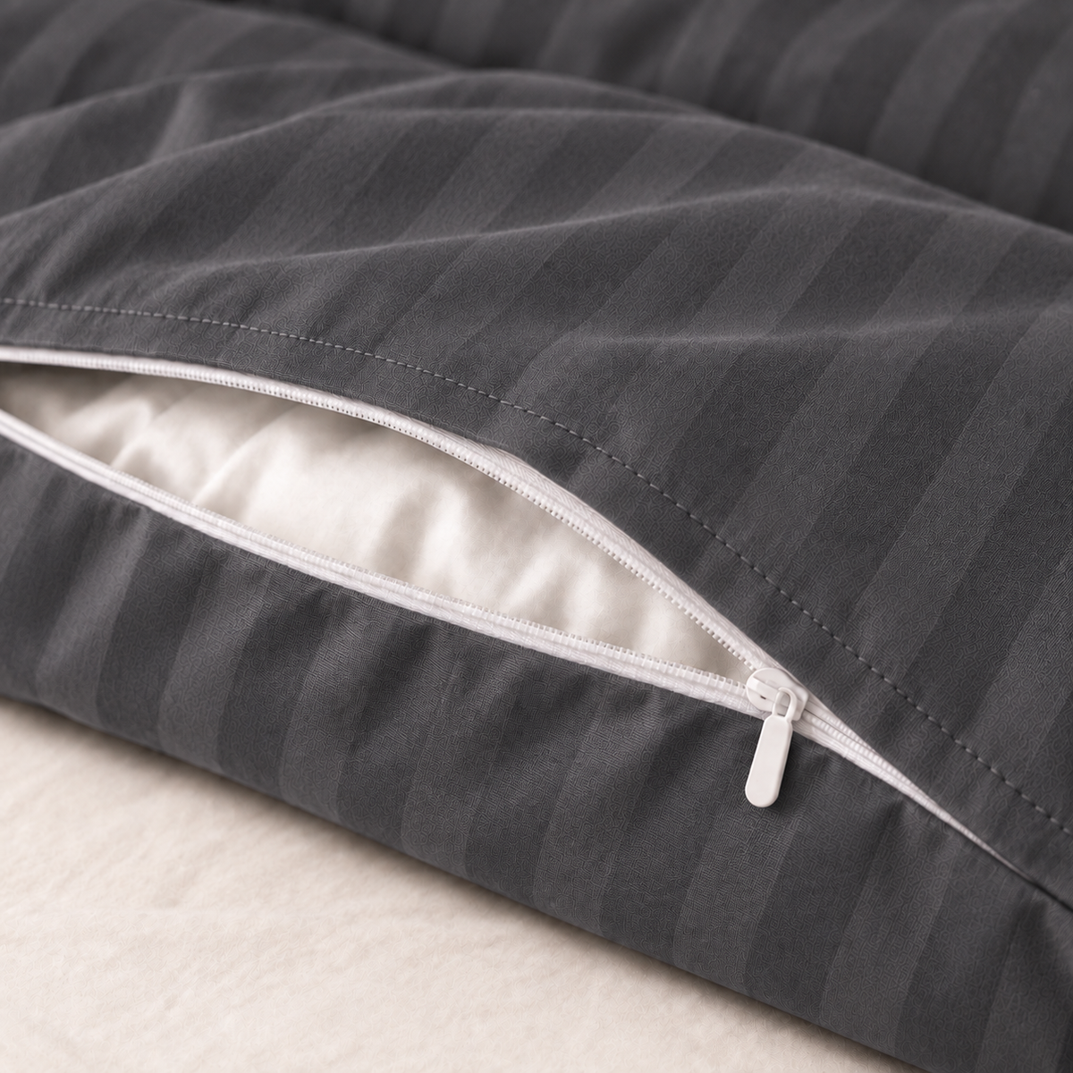 COLCHA HOME Slate Timeless Stripes duvet cover